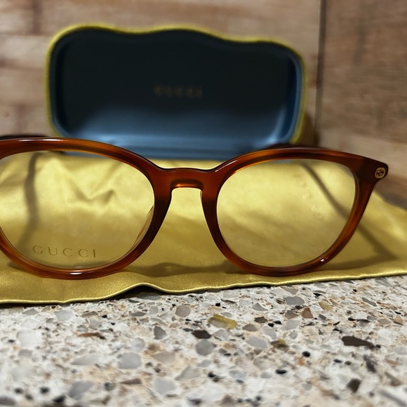 GUCCI GG0155OA NWOT glasses, frames, tan tortoise. Put your Rx in! Save! - Picture 8 of 16